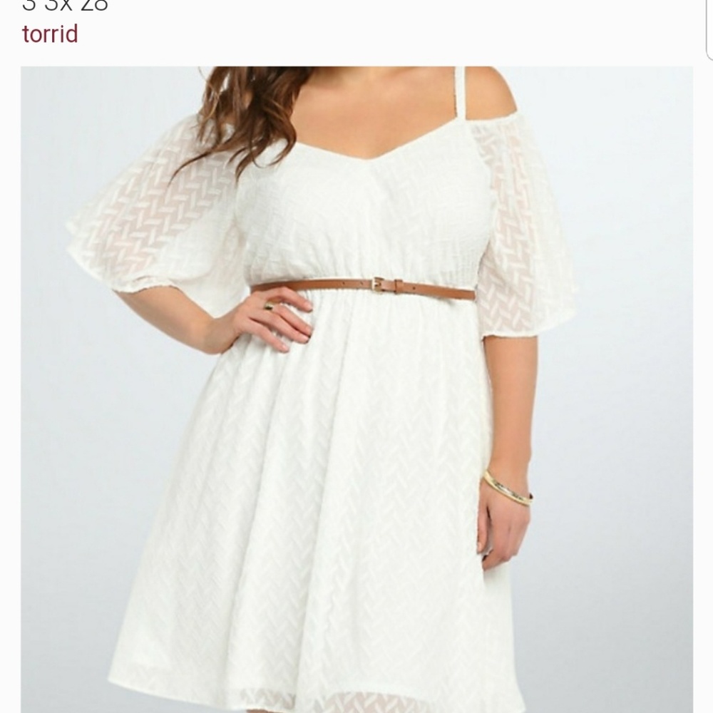White off shoulder summer dress